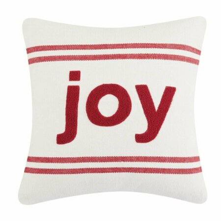 PUESTA EN ESCENA 18 x 18 in. Stripe Boucle Joy Embroidered Polyester Filler Pillow PU3691265